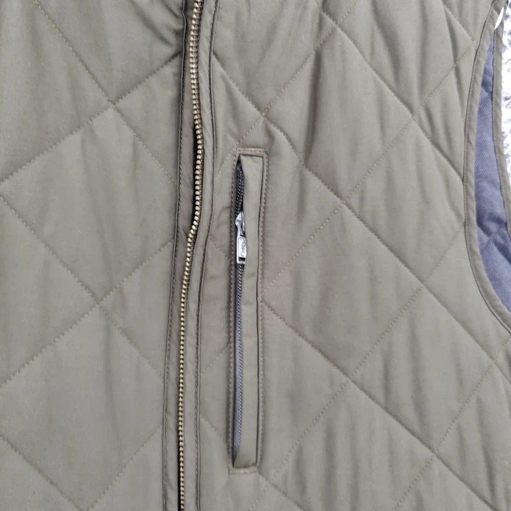 J.Crew Mens Heritage Gorpcore Sussex Quilted Primaloft Vest S Olive Green